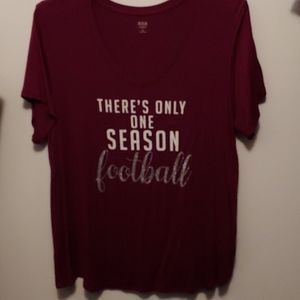A.n.a there's only one season football tshirt 1x